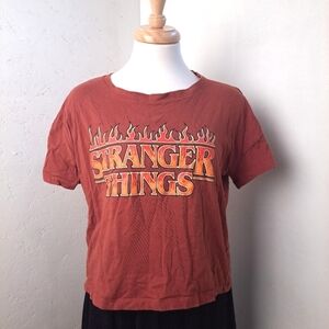 Stranger Things | Rusty red cropped women's graphic t shirt